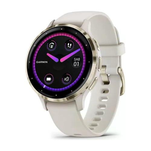 Garmin Smartwatch ( AMOLED ) VENU 3s Ivory e Soft gold 41 mm 010 02785 04