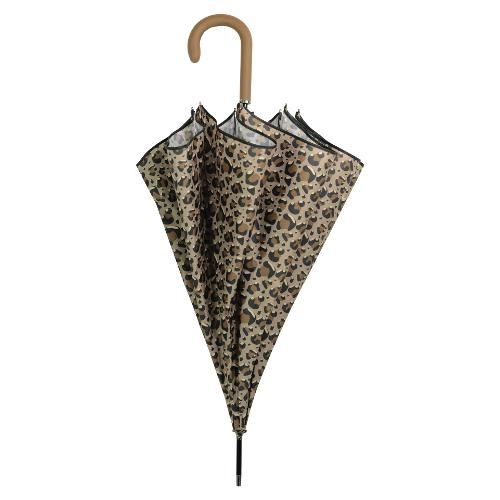 Moia Ombrello lungo donna automatico Macula (115cm) BLUE DROP Marrone e Nero A720DL