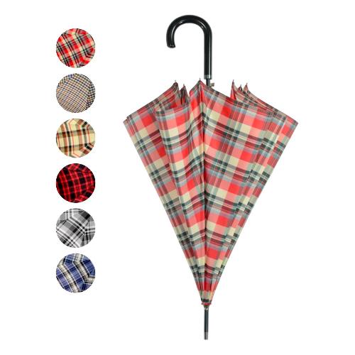 Moia Ombrello lungo unisex automatico Scozzese (115cm) BLUE DROP Assortito A734