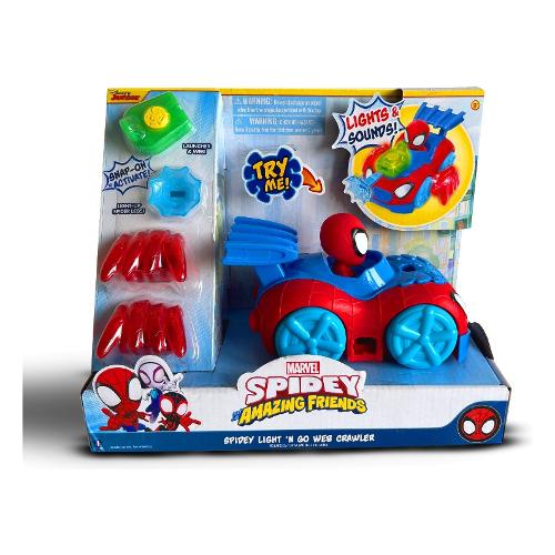 Rei Toys Veicolo Lancia ragnatele de luxe con personaggio luci e suoni MARVEL SPIDEY Assortito SP100100
