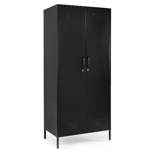 Yes Everyday CAMBRIDGE Armadio 2 Ante battenti Nero (80cm) Mobile KIT