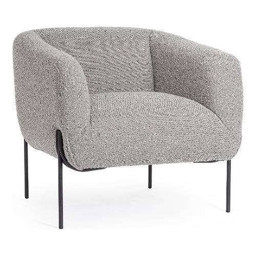 Bizzotto CLAUDINE Poltrona Grigio bouclè