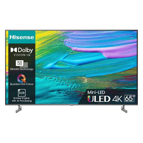 Hisense Tv 65" ( QLED ) Vidaa U U6 SERIES Smart TV UHD Mini LED Black e Gray 65U69KQ