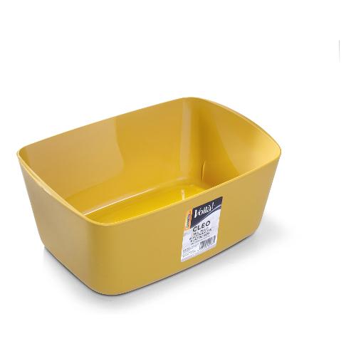 Contenitore salvaspazio PUZZLE BOX Con Ruote e Coperchio Giallo 43L  8035636ABV