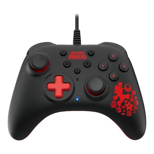Hori Gamepad SWITCH Horipad Turbo Wired Mario Edition Black e Red NSW 462U