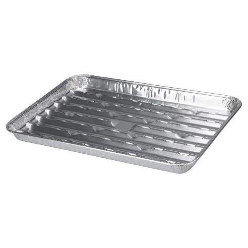 Bbq Vassoio grill 4 pz alluminio per barbecue (34x23x2,5cm) Silver DV5300010