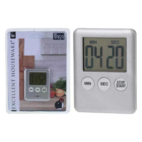 Koopman Timer cucina (5x7cm) EXCELLENT HOUSEWARE Silver 170484950