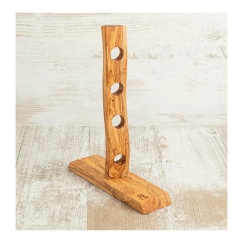 Arte Legno Spello Porta bottiglie 4 posti Ulivo naturale PED74