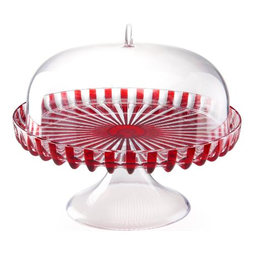 Guzzini Alzata (31x27cm) con campana protezione DOLCEVITA Rosso 12580065
