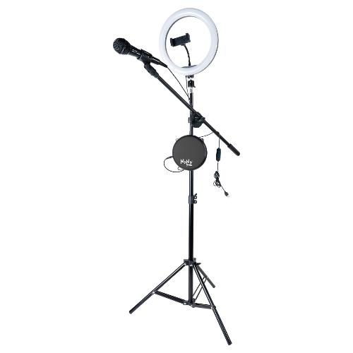 MeMe Music Karaoke Lee Stage Microphone Wireless con anello Led 61359