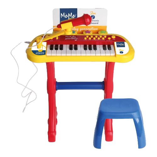 pianola per bambini con microfono e sgabello