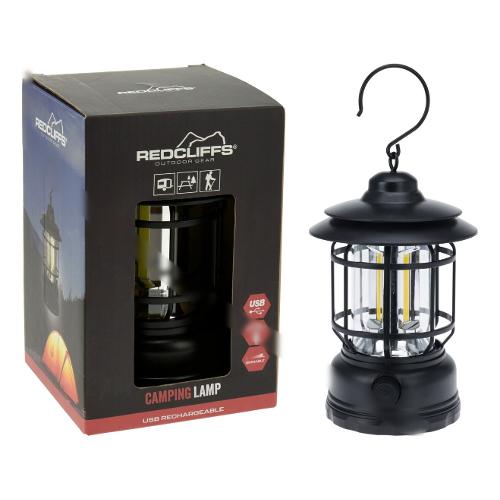 Lampada campeggio REDCLIFFS Led ricaricabile USB Nero C22005010