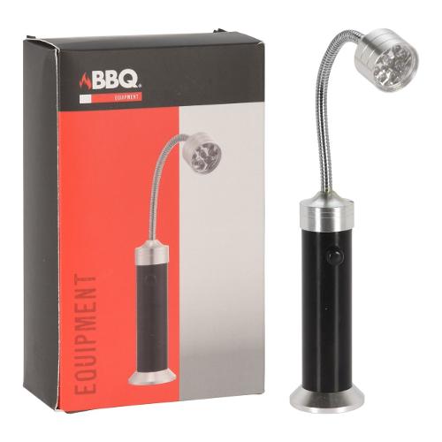 Bbq Lampada 9 led batteria Inox e Nero C83500900