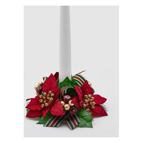 Edg Corona natalizia (14 cm) Girocandela Stella con nastro 685181 48
