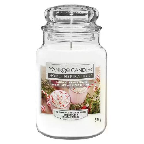 Yankee Candle Candela profumata Candy Cane Milkshake (9,5x16,8cm) Giara L HOME INSPIRATION Bianco 1741879E