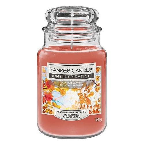 Yankee Candle Candela profumata Copper Leaves (9,5x16,8cm) Giara L 90-120 ore HOME INSPIRATION Rame 1741886E
