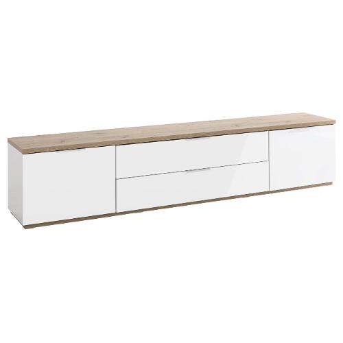 Composad Base soggiorno Rovere e Bianco laccato Mobile KIT (240x40x50cm)