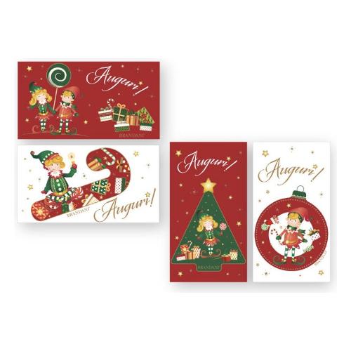 Brandani ELFOMAGIA Set 4 magneti Auguri BR84582