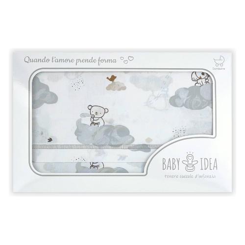 Baby Idea Set lenzuola culla 3 pz Koala grigio LCKG