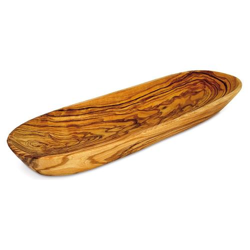 Arte Legno Spello Cestino tavola Legno (34cm) rustico barchetta Ulivo naturale CF67 2
