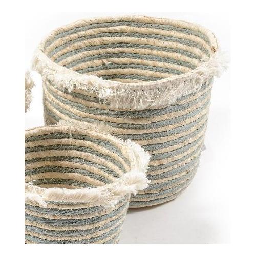 Mercury Porta vaso cesto Grigio e Beige (26x20 cm) 04419