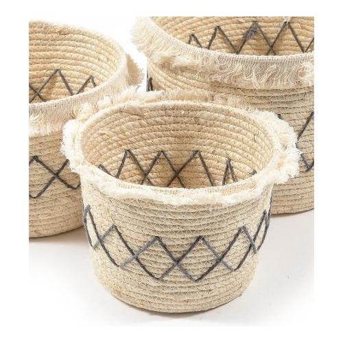 Mercury Porta vaso cesto Natural decorato (22x17 cm) 04327