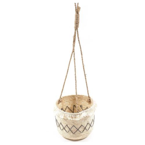 Mercury Porta vaso cesto appendibile Natural decorato (22x75 cm) 04358