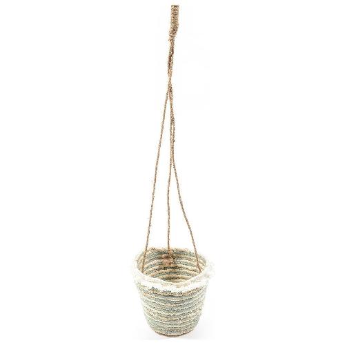 Mercury Porta vaso cesto appendibile Grigio e Beige (18x70 cm) 04440