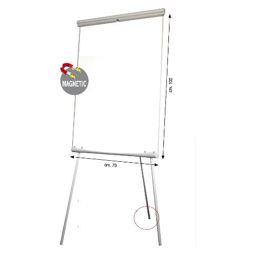Arda Lavagnetta magnetica cancellabile Con cavalletto Argento anodizzato (70x165 cm) CF70100EC