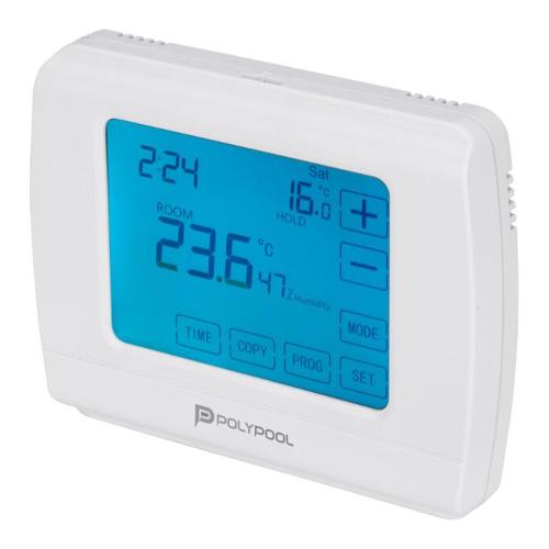 Poly Pool Cronotermostato Digital Touch screen Bianco PP1467