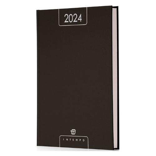 Intempo Agenda giornaliera 2024 12m Gen-Dic (15x21cm) ALFA Nero 7141AF
