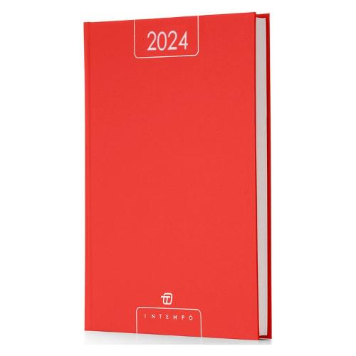 Intempo Agenda giornaliera 2024 12m Gen-Dic ALFA Rosso (15x21 cm) 7141AF