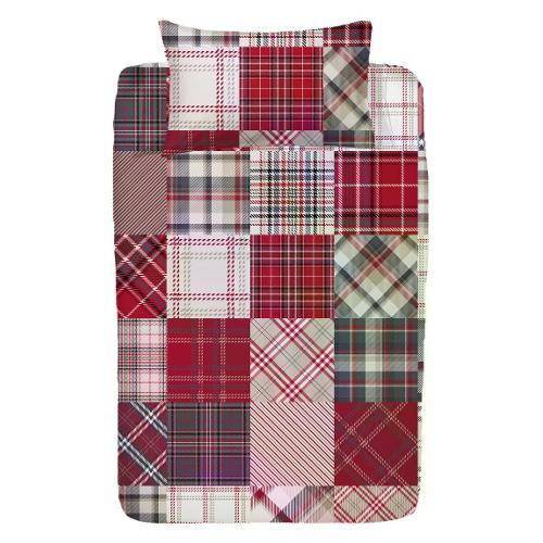 Happidea Parure copripiumino piazza e mezza INVERNESS 9670 08