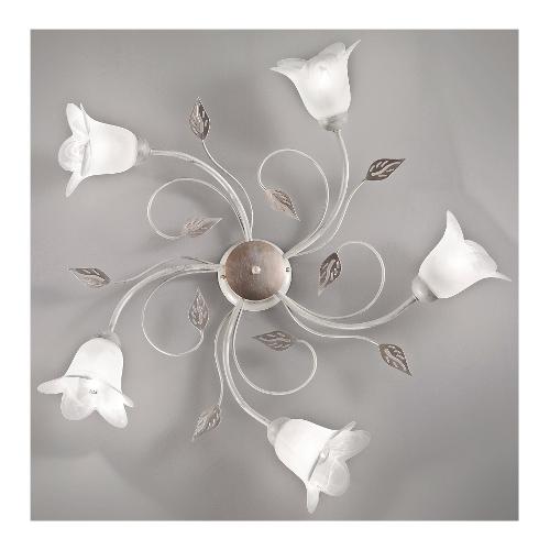 Silux Plafoniera GRETA PL5 Argento e Oro (70cm) 1970 269 5 luci - E14 - Max 200W