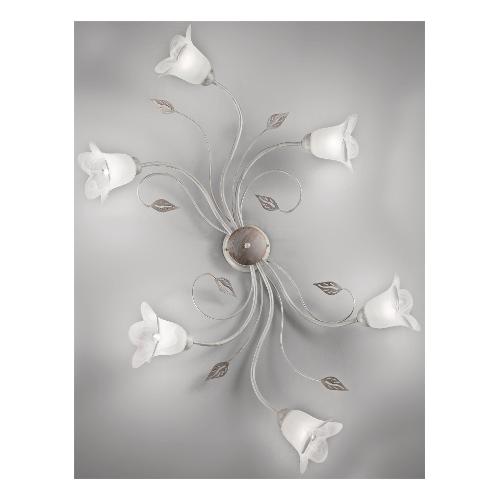 Silux Plafoniera GRETA PL6 Argento e Oro (105x20x60cm) 1970 270 6 luci - E14 - Max 240W