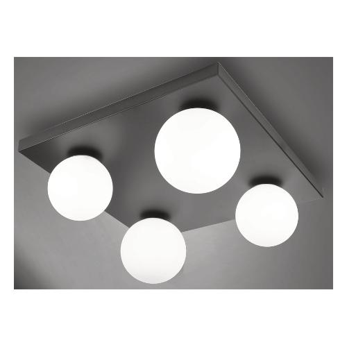 Silux Plafoniera MOON 4L Nero (50x50cm) 1970 437 4 luci - E14 - Max 160W
