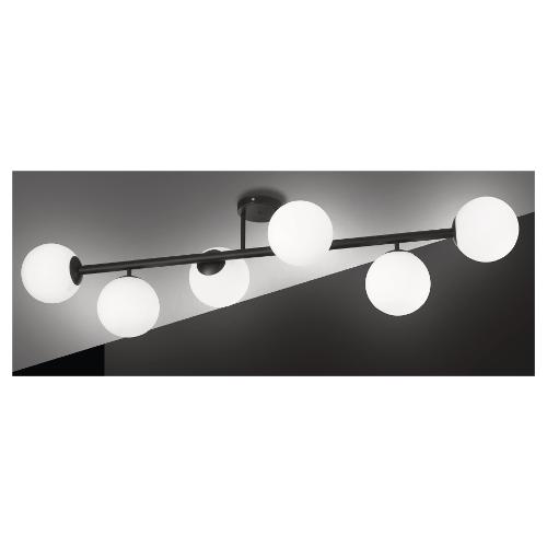 Silux Plafoniera FLORIDA 6L Nero (130x33cm) 1970 434 6 luci - E14 - Max 240W