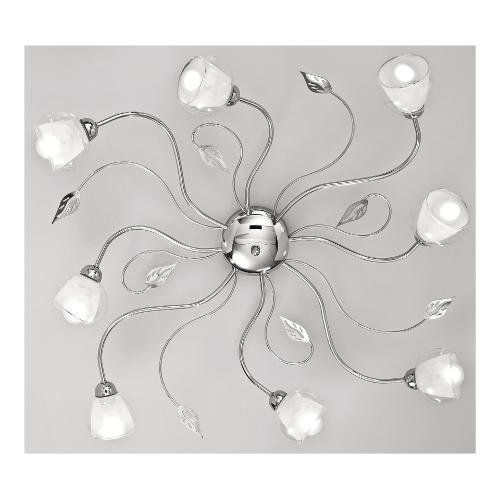 Silux Plafoniera GINEVRA PL8 Cromo (15x90cm) 1970 448 8 luci - E14 - Max 320W