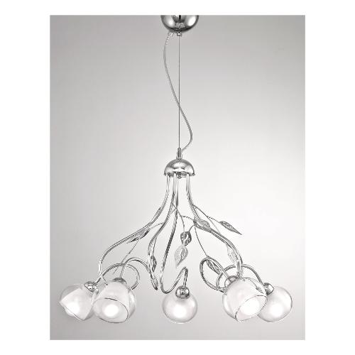 Silux Sospensione GINEVRA 5L Cromo (60x40cm) 1970 442 5 luci - E14 - Max 200W