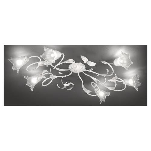 Silux Plafoniera GIORGIA PL6 Avorio (120x25x70cm) 1970 465 6 luci - E14 - Max 240W