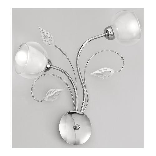 Silux Applique GINEVRA AP2 Cromo (40x5x45cm) 1970 450 2 luci - E14 - Max 80W