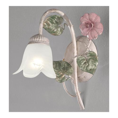 Silux Applique PRIMAVERA A1 Verde e Rosa (18x20x28cm) 1970 350 1 luce - E14 - Max 40W