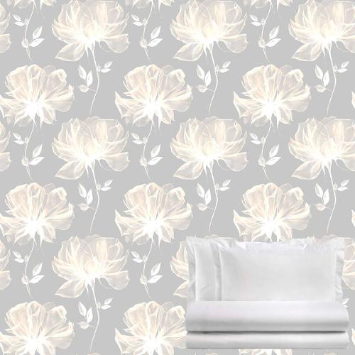 Tessitura di Arconate Completo letto grey due piazze percalle di cotone LOTO TA 0059