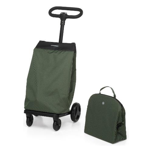 Carrello spesa 46L GO GO Con borsa termica aggiuntiva Verde 41 x