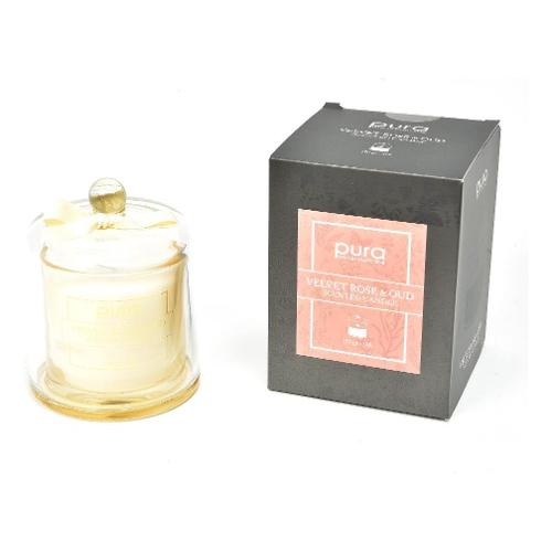 Mercury Candela profumata Velvet Rose & Oud (9x12cm) Campana vetro PURA 02597