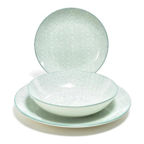 Mercury Servizio piatti Porcellana 18 pz Verde 01941