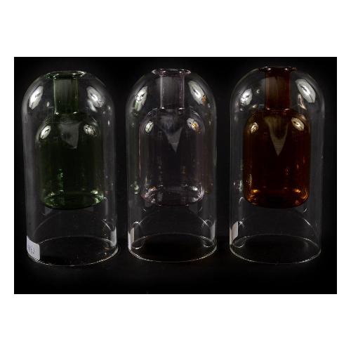 Mercury Vaso Vetro (8x17cm) Doppia parete Trasparente 01562