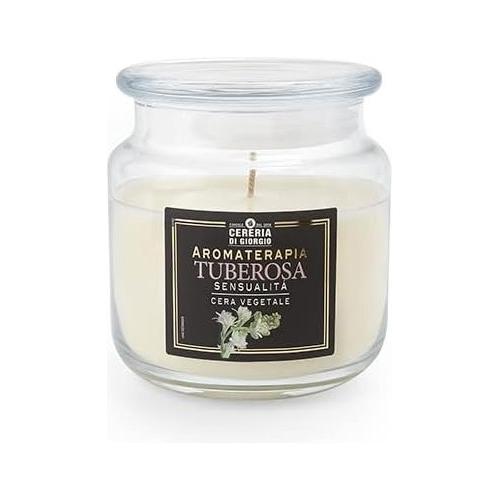 Cereria Di Giorgio Candela profumata Tuberosa Sensuale (10x11cm) 80h in giara vetro AROMATERAPIA AR00801TUB
