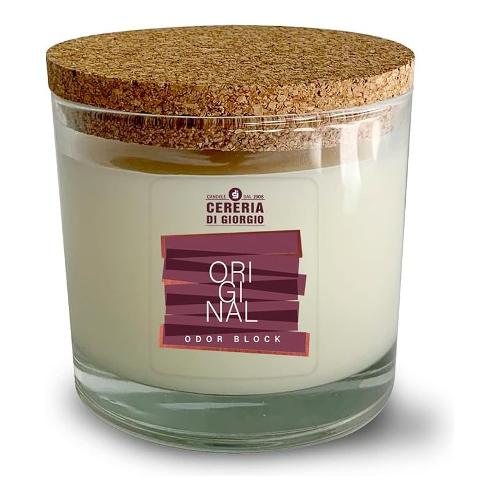 Cereria Di Giorgio Candela profumata Original (9x8cm) 50h bicchiere con sughero ODOR BLOCK OB01301ORI