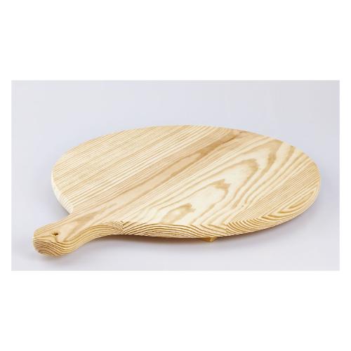 TAGLIERE LEGNO TONDO PER PIZZA CON MANICO CM 50